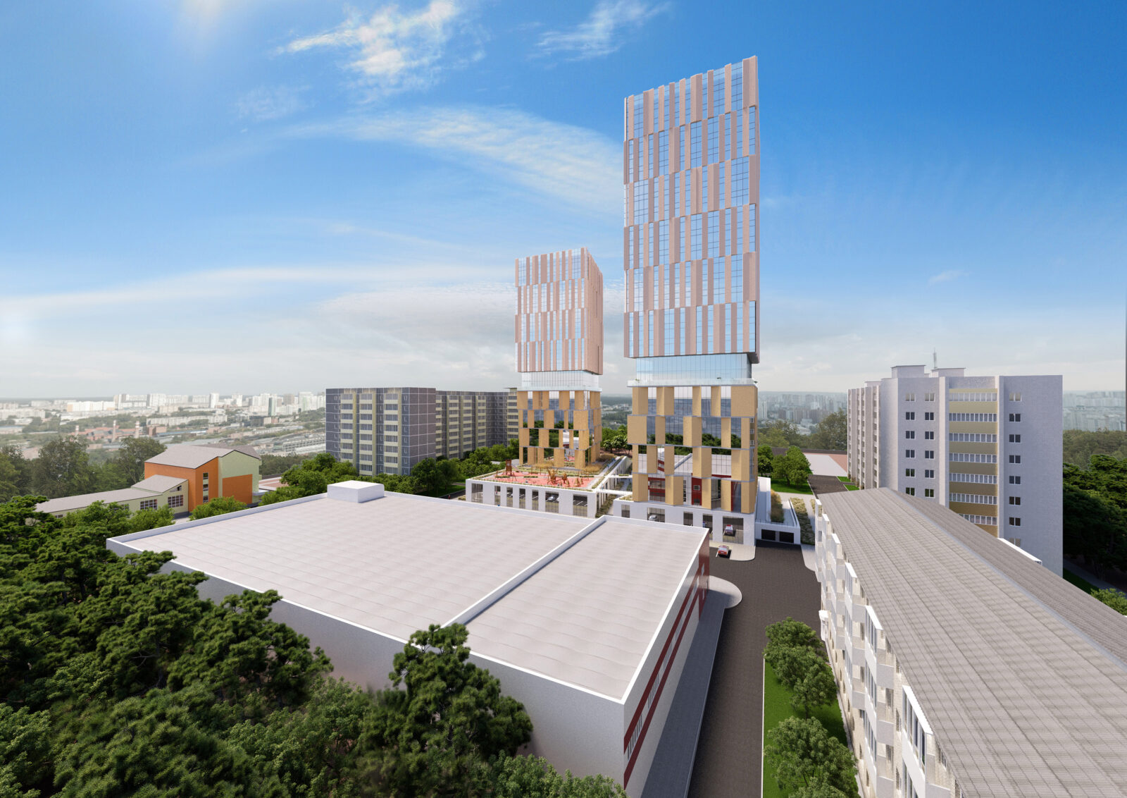 Эскиз размещения жилой застройки на участке в границах улиц Энгельса, Сони Морозовой, Бажова, Карла Маркса в г. Екатеринбург